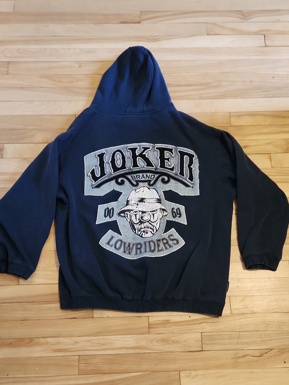 Joker Brand Men's Black Lowriders Graphic Hoodie